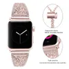 Apple Watch Bands için Lüks Bilezik Ultra 49mm 41mm 45mm Iwatch Serisi 8 7 6 5 SE 4 3 Straps 40mm 44mm Moda Hediyesi Kadın Şık Mücevher Elmas Bileklik