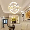 Hanglampen uniek ontwerp 3 ringen kristallen kroonluchter lamp glans LED -verlichting voor keuken woonkamer hang lamp armatuur
