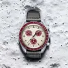 Bioceramic Planet Moon Herren Watch hochwertige volle Funktion Chronograph Designer Uhren Mission für Mercury 42mm Nylon Uhren Quarzuhr Relogio