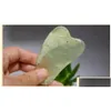 Masaż kamienie skały chińskie naturalne narzędzia Jade scra gua sha leczenie twarzy narzędzie Mas