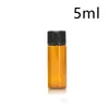 Garrafa de perfume 1ml 2ml L 5ml Ambar Mini Glass Essential Oil Essential Exibir VIAL Pequeno soro por recipiente de amostra marrom Drop Deliver