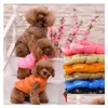 Vestuário para cães vestuário de inverno à prova de vento, colete descendente de cachorros acolchoados cães pequenos cães quentes chihuahua roupa yorkie suprimentos de animais de estimação entrega dhlz5