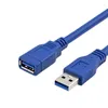 Conectores de Cables de computadora 0,3 1,0 1,5 1,8 M USB 3,0 M/F macho a hembra Cable de extensión Super alta velocidad 5 Gbps para Hub teclado ratón