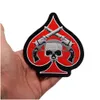 Sewing Notions Tools Spades Poker Large Punk Embroidered Iron On Backing Biker Badge For Jacket Jeans Drop Delivery Apparel Dhj5I