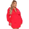 Plus Size Dresses Big Beautiful Women Mini Dress Elegant Female Robe Girl's Vestidos Office Lady's Shirt