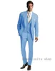 Costumes pour hommes Blazers Italien Hommes Gris Noir Blanc Mariage Pour Garçons D'honneur 3 Pièces Notch Revers Robe De Marié