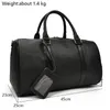 Duffel Bags Big Capacity Genuine Leather Travel Men Women Soft Black Cowhide Casual Cow Shoulder Bag Business