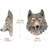 Dekorativa föremål Figurer Harts Simulering Animal Wall Wolf Head Status Lion Figur Dekor Bar Mural Sculptures Ornament Hemtillbehör 230107