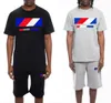 Heren trainingspakken t-shirt sets Pluche letter streetwear casual ademende zomerpakken Tops shorts T-stukken buitensportpakken sportkleding kwaliteitsset