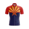 Heren t shirts mannen korte mouw fietstrui voor arizona regionale vlag gestreepte maillot ciclismo lichtgewicht fietsen