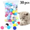 Toys de gato 2,5 cm Bola de brinquedo criativo Criativo colorido gatinho interativo pom mastigar fofo engraçado luxuoso suprimentos para animais de estimação