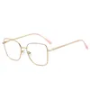 Lunettes de soleil NatuweCo métal femmes lunettes Anti lumière bleue lunettes Prescription lunettes cadre optique lunettes mince rose doré