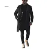 Men's Wool Blends Mens Overcoat Winter Thicken Jacket Men TurnDown Collar Casual Single Breasted Long len Wind Black Male Coat 230107