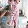 Casual Dresses Retail Women Shirt Designer Pendling Plus Size S3XL Lång klänning Fashion Forged Face Clothing Drop Delivery Apparel WOM DHKJ1