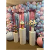 Party Decoration Wedding Decorations 3Pcs Round Cylinder Pedestal Display Art Decor Cake Rack Plinths Pillars For Diy Ceremony Celeb Dhvbf