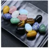 Easter Ornament 30mm Egg Shape Crystal Natural Stone Craft Jewelry Chakra Reiki Healing Energy Protection Decoration Gift