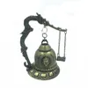 Rzeźbione antyczne chiny dzwon azjatyckie antyki miedź mosiądz budda buddyzm sztuka statua zegar mosiądz dropshipping