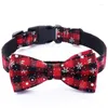 Dog Collars Style Christmas Bow Pet Collar Accessories Supplies Fashionable Tie Nylon Collars-009