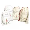 Decorazioni natalizie Sublimazione di alta qualità Blanks Sacco di Babbo Natale Personalizzato Plain Cotton Dstring Gift Bags Per Drop Delivery Home Garden Dh5Zc