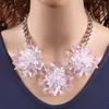 Chains Fashion Brand Handmade Women Resin Flower Choker Necklace & Pendant Jewelry For Ladies 2023