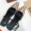 Fashion Women girls G slingback Sandals pump Aria slingback shoes are presented in Black mesh with crystals sparkling motif B255r