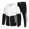 Abbigliamento da palestra primaverile autunno da uomo tracce set casual set da basket jogger con cappuccio giacche di abbigliamento sportivo pantaloni da 2 pezzi set da corsa sportivo