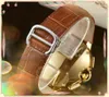 Słynne luksusowe mody kryształowe zegarki 43 mm kwarc oryginalny skórzany pasek stopwatch klasyczny atmosfer