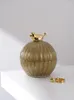 Opbergdozen Noordse badkamer Organisator Glazen potten Lippenstift Holder oorbellen Doos sieraden met gouden vogel