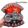 Nozioni di cucito Strumenti Indipendente No Club Grande punk ricamato con ferro sul retro Distintivo da motociclista per giacca Jeans Drop Delivery Apparel Dhxci