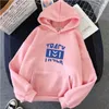 Felpe con cappuccio da donna Felpe Donna Casual Streetwear Hip Hop Harajuku Top donna Cappotto Rosa Kpop TRACK Stampato Lettera Fleece Pullover Hoodi