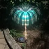 2st Solar Garden Light Outdoor Waterproof Fiber Optic Jellyfish Lawn Lights Patio Villa Yard Decor för