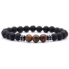 8 mm mat zwart natuursteen kralen streng armband roodblauw groen agataties hematiet edelsteen voor vrouwen mannen boeddha energie yoga sieraden