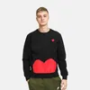 Designer Herren Hoodies spielen Sweatshirts Commes Jumpers des Garcons Brief Stickerei Langarm Pullover Frauen Spritzer Tinte Red Heart Sportswear Streetwear