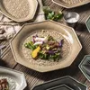 Plates Nordic Ceramic Plate Creative Relief Western Steak Dish Restaurant Simplicity Vegetable Salad Home Kitchen Tableware