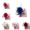 Decorative Flowers 6pcs Wedding Artificial Corsage Groom Bride Simulation Flower Supplies Suitable For Parties Anniversaries