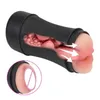 Sex toys Massager 2 in 1 Aircraft Realistic Vagina Oral Mouth Deep Throat Tpe Male Masturbator Cup Blow Job Erotic Toys for Men