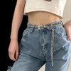 Gürtel Silber Bund Hosen Punk Metall Taille Kette Frauen Hip Hop Stil Dicken Riemen Für Jeans Hosen Casual Damen weibliche Gürtel