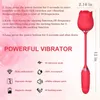 Yetişkin Masaj Gül Vibrator Klitoral Stimülasyon Silikon Seks Oyuncak Kadın Anal Çift Kafa Oral Yalanma Taşıma Kadın