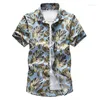 Men's Casual Shirts 2023 Men's Hawaiian Shirt Summer Style Fashion Large Size Short Sleeve Beach Flower Male Brand Clot