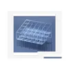 Cosmetic Bags Wholesale Plastic Clear Trapezoid Lipstick Holder 24 Square Grid Box Brush Stand Rack Tidy Organizer Drop Delivery Hea Dhhw3