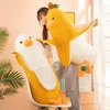 Jouet en peluche canard banane 50cm, oreiller Long, poupée de dessin animé, canard Super mignon, oreiller de couchage pour enfants