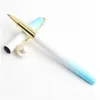 Bollpoint pennor 1st Colorf Pearl Metal Pen Custom Logo Stationery Color Gift For School Supplies Boligrafos Blue Black Refill Drop DHFCN
