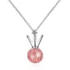 Hänge halsband tjej jordgubbe kristall kreativ vacker kråka silver pläterade smycken enkla kvinnor xzn028