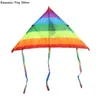 1pc novo arco -íris de cauda longa para crianças brinquedos voadores para crianças.