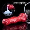 Massageador adulto Luuk Silicone Knot Fantasy Dildo Massage para homens e mulheres Penis de ejaculação com otário brinquedos sexuais de plug plug plux