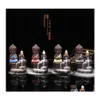 Bustine Bustine 5 Pz Incenso Aggiungi Piccolo Monaco Incensiere Ceramica Yixing Riflusso Stick Bruciatore Buddha Argilla Viola Y Base Teapet Home Decor Dro Othby