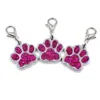 Colares pendentes 100pcs cor misturada HC3581 Bling esmalte o gato de gato cão de gato de lagosta giratória de chapas de chave de chave de chave de chaves de chaves