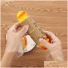 Disposable Gloves 100Pcs/Set Plastic Clear Polythene Avoid Direct Touch Catering Hairdressers Butchers Vegetable Drop Delivery Home Dhhp7