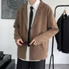 メンズジャケットスーツコート長袖風力防止ワークウェアメンズ秋のラペルブレザーオフィスデイリーガーメント