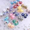 Christmas Decorations 10pcs 16mm Crystal Ball Colorful Transparent Glass Star Pendant Hair Accessories For Jewelry Charms Earring Making